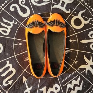 Strange Cvlt Orange Lydia Bat Flats